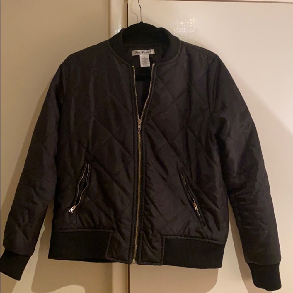 Black puffy jacket